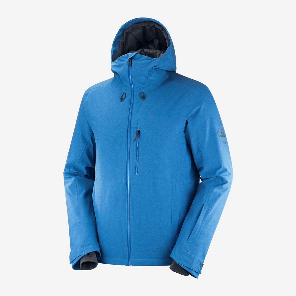 Veste De Ski Salomon Homme Turquoise - Salomon UNTRACKED - France (6547-XLCTO)